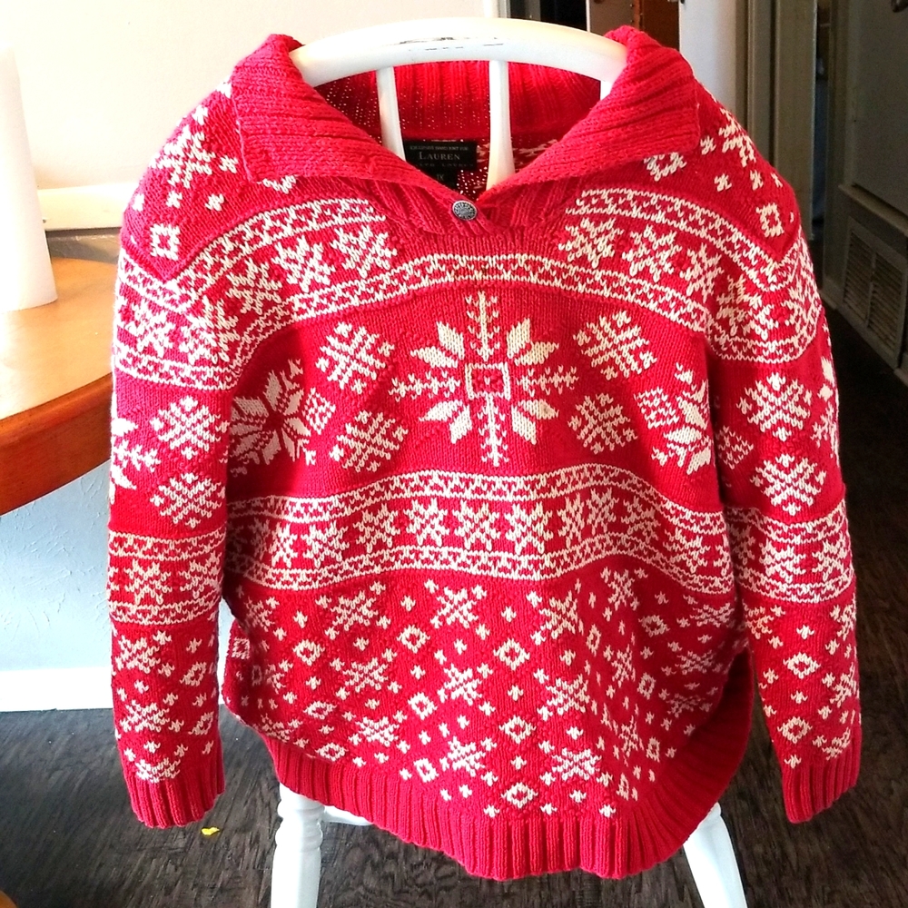 Ralph Lauren Hand Knit Wool Sweater